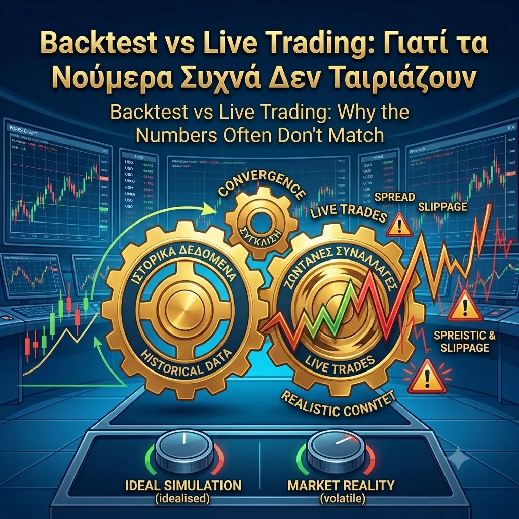 Backtest vs Live Trading: Γιατί τα Νούμερα Συχνά Δεν Ταιριάζουν