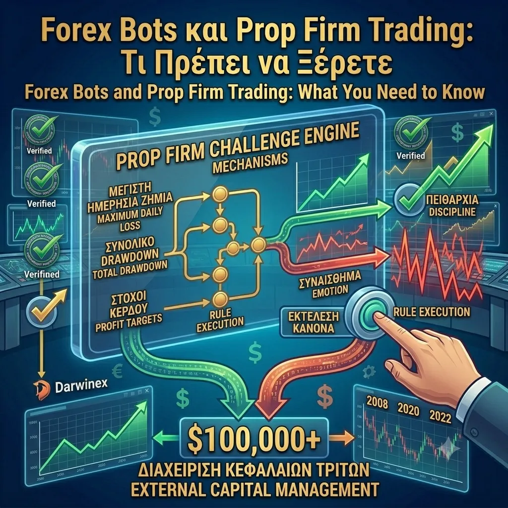 
							Forex Bots και Prop Firm Trading: Τι Πρέπει να Ξέρετε